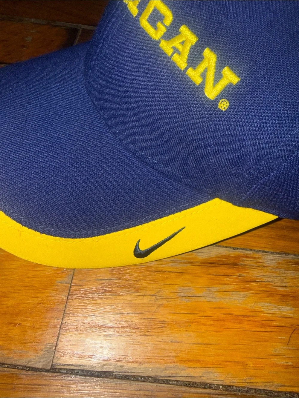 Nike Navy and Yellow Michigan Baseball Cap